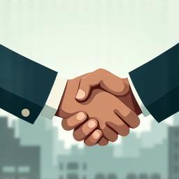 Handshake representing local trust and partnership